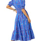 Style Usa - Vibrant Ruffle Smocked Midi Dress
