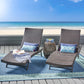 Kauai Modern Style Wicker Chaise Lounge - Brown Multi