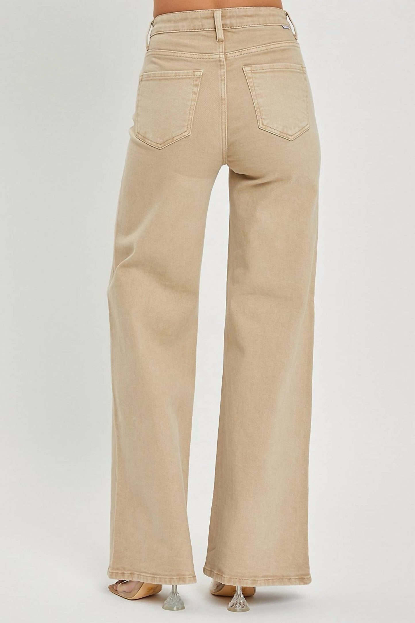 Risen - High Rise Tummy Control Wide Jeans