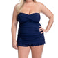 Profile By Gottex - Plus Size Cross Over Bandeau Strapless Swimdress
