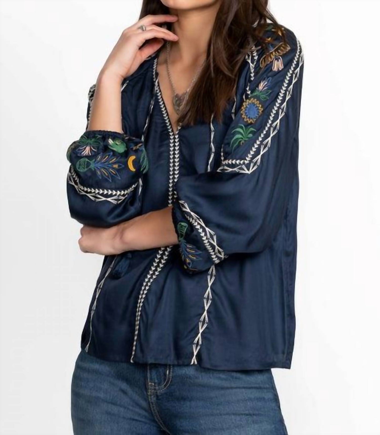 Johnny Was - RAELYN RAGLAN BLOUSE DEL MAR