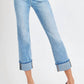Risen - High Rise Cuffed Straight Jeans