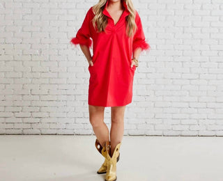 Caryn Lawn - Heather Feather Mini Dress