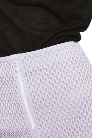 Topshop - Airtex Mesh Pencil Front Zip Skirt