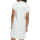 Calvin Klein - Women Linen Blend Button Front Midi Shirt Dress