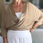 Milio Milano - Three Quarter Sleeve Drapy Tie Top
