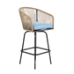 Outdoor Bar Stools Set of 4 with Armrests and Backrest