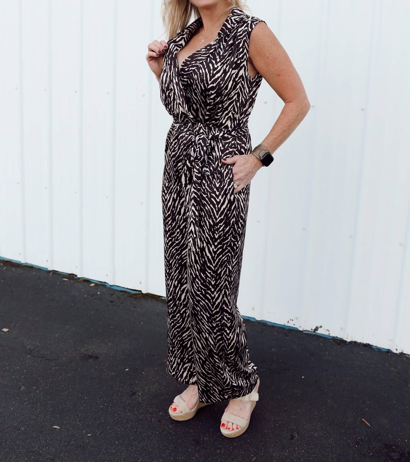 Dress Forum - Untamed Sleeveless Shirt Jumpsuit