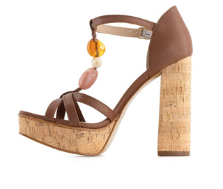 Andrea - Women's High Heel Sandals With Ornamental Stones