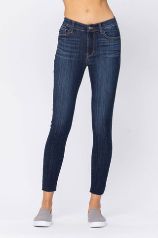 Judy Blue - Mid Rise No Destroy Skinny Denim Jeans