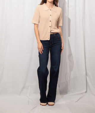 Be Cool - James Knit Button Up Top