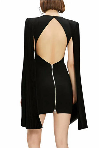 Jovani - Open Back Bodycon Mini Dress