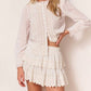 Loveshackfancy - Ruffle Mini Pearl-embellished Skirt