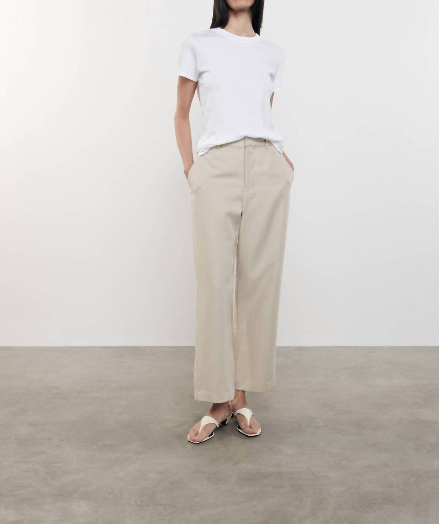 Enza Costa - Twill Cropped Chino Pant