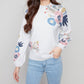 Charlie B - Mock Neck Sweater With Placed Print