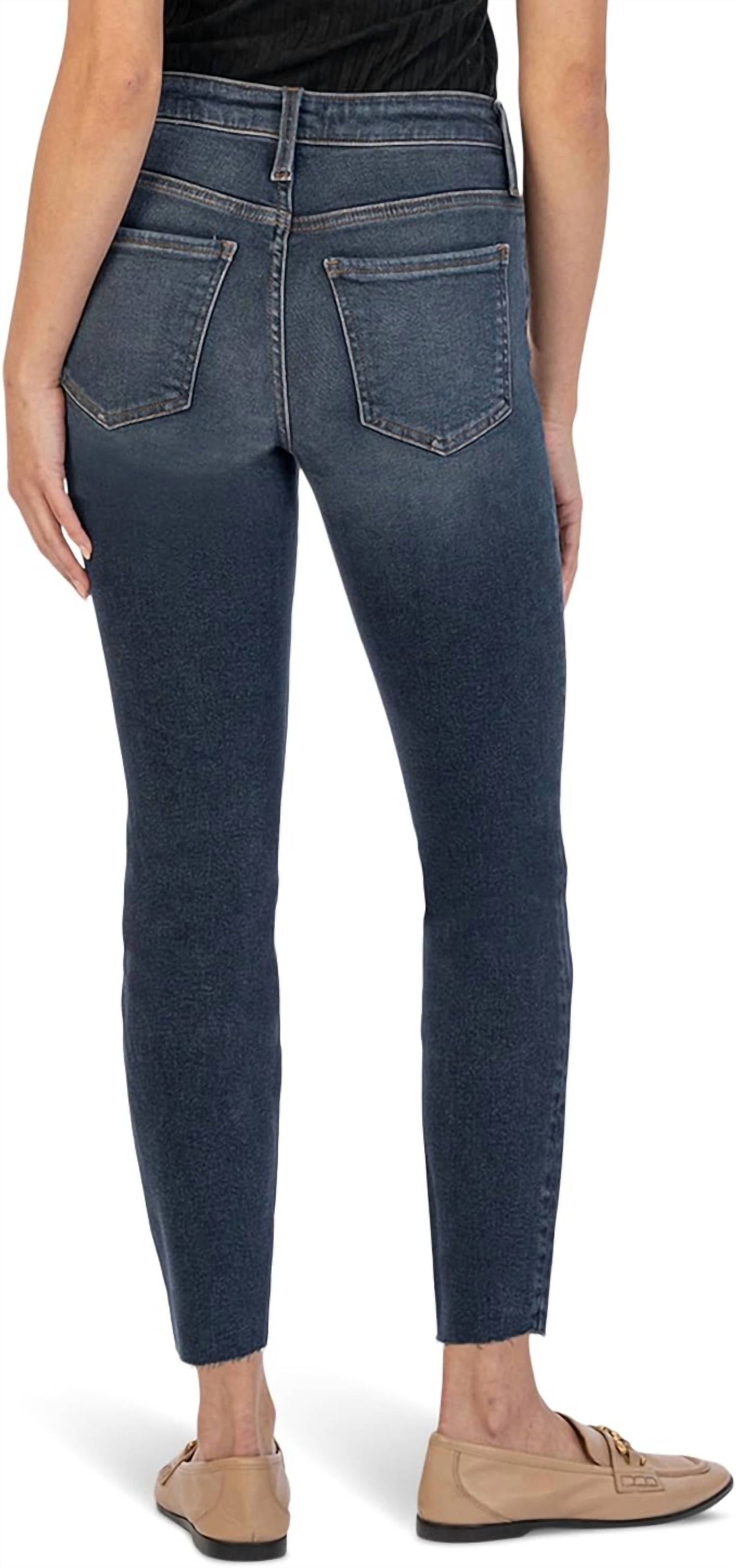 Kut From The Kloth - Charlize High Rise Fab Ab Cigarette Leg Raw Hem Jeans