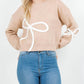 Dreamers - Braided Bow Crew Sweater