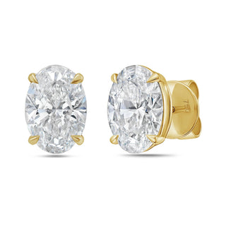 Diana M Jewels - 8.00 Cts Lab Grown Oval Cut Stud Earrings
