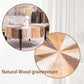 Rustic Manufactured Wood Flower-Shaped Coffee Table with Metal Legs