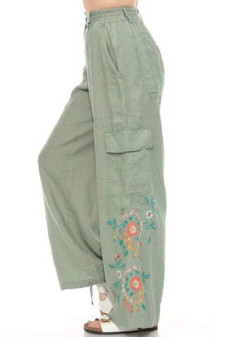 Johnny Was - DRAWSTRING HEM CARGO PANT MARISOL