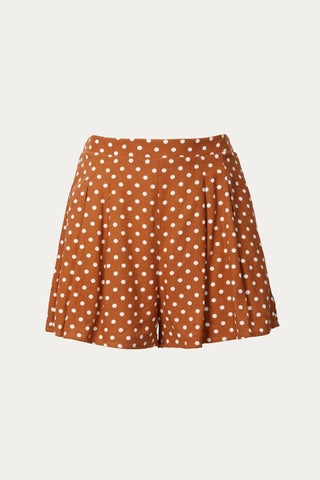 By Together - POLKA DOT HIGH-RISE PLEATED SHORTS