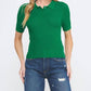 Allie Rose - Tasha Soft Collared Pointelle Knit Top