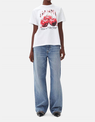 Ganni - Basic Jersey Cherry Relaxed T-shirt