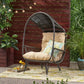 Outdoor Wicker Standing Basket Chair With Cushion