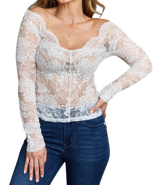 Ninexis - Off The Shoulder Lace Top