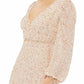 Mac Duggal - Sequin Long Puff Sleeve Cocktail Midi