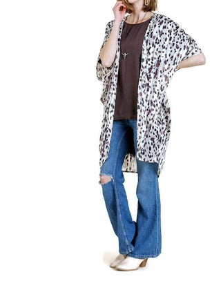 Umgee - Animal Print Cocoon Kimono