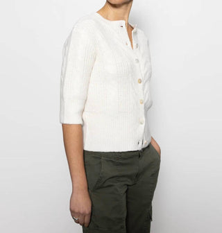 Sanctuary - Fuzzy Cable Elbow Cardigan