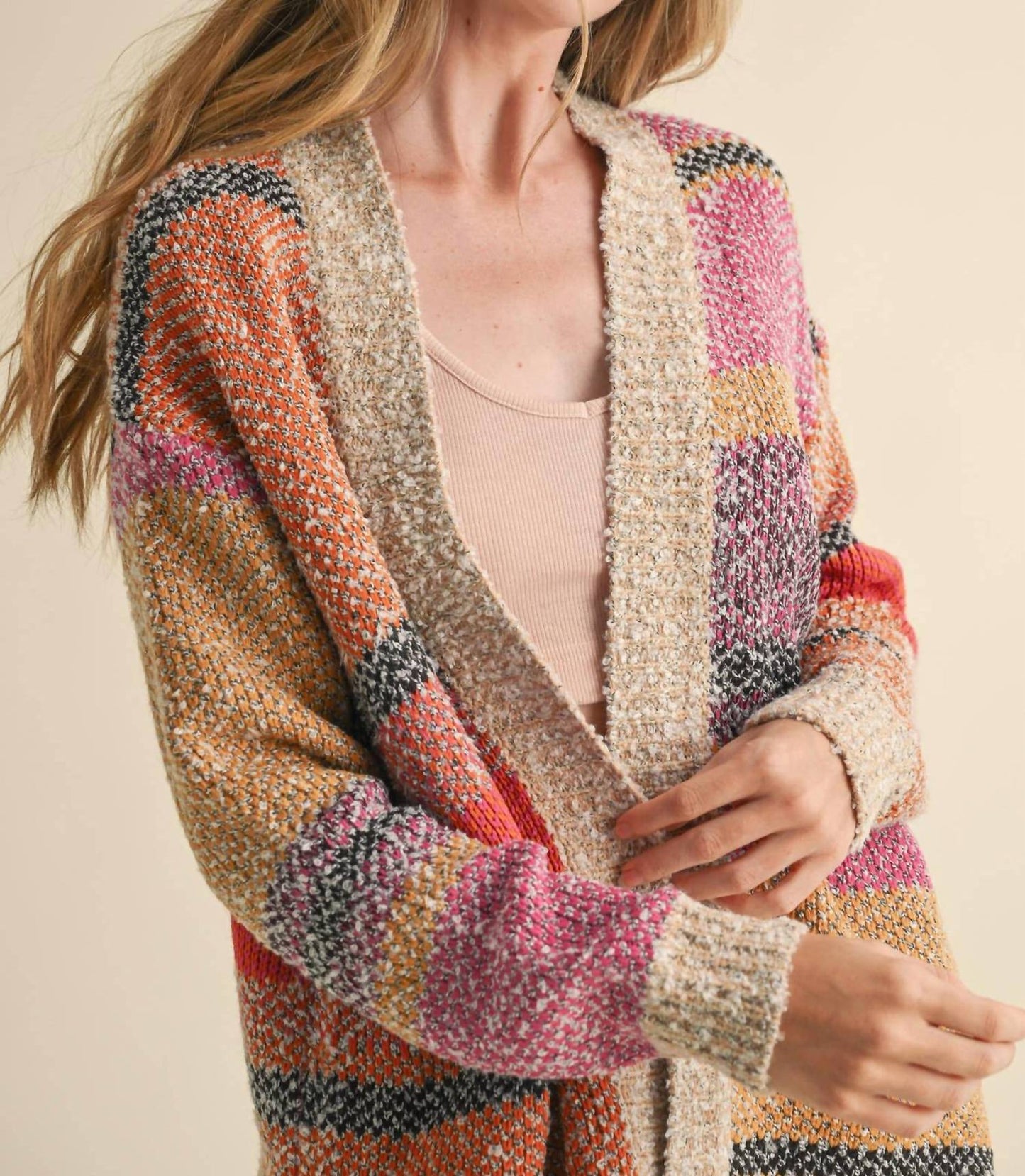 &Merci - Oversized Colorblock Cardigan