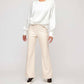 Fifteen Twenty - Blouson Satin Long Sleeves Top