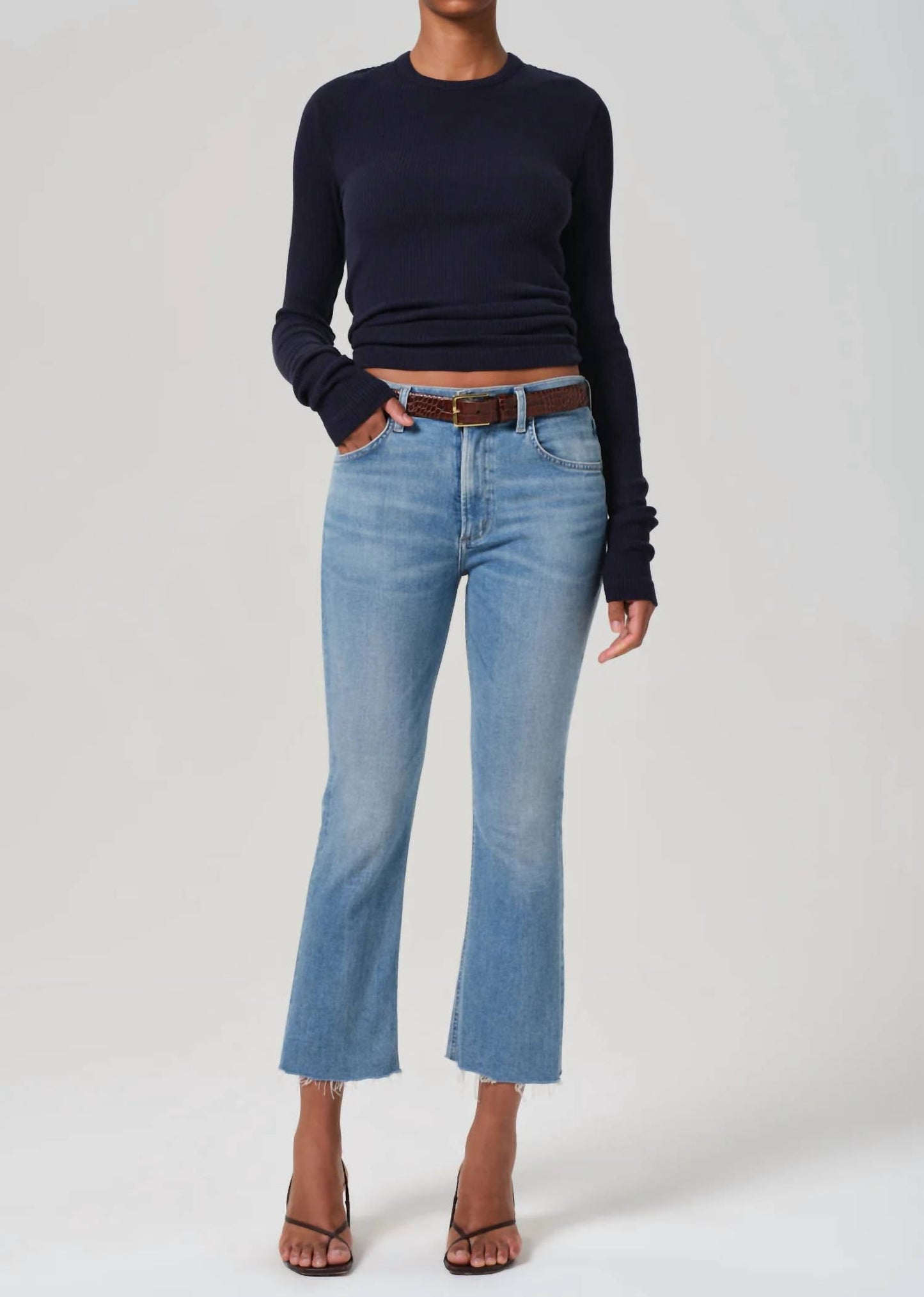 Citizens Of Humanity - Women's Isola Mid Rise Cropped Boot Tahiti Jeans