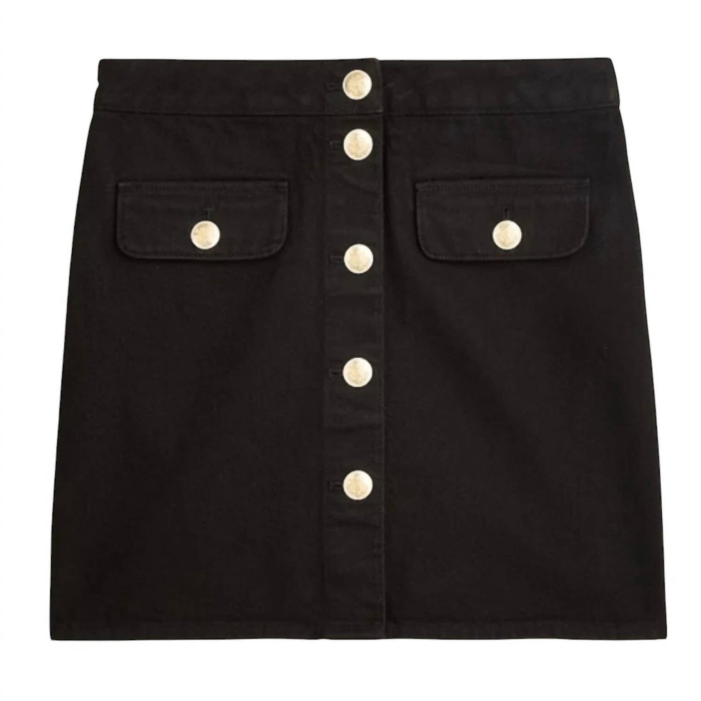 J.Crew - Button-front Denim Mini Skirt