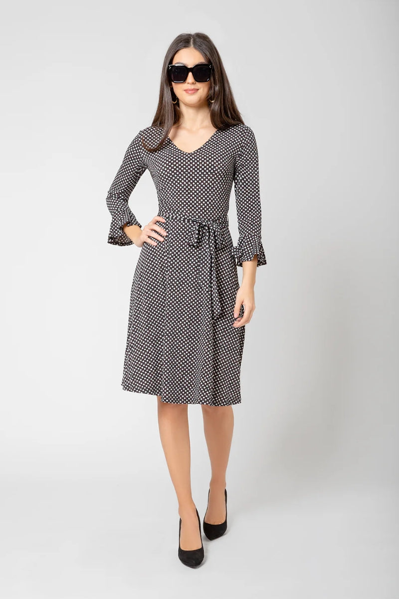 Leota Ilana Belted Dress Black Size S