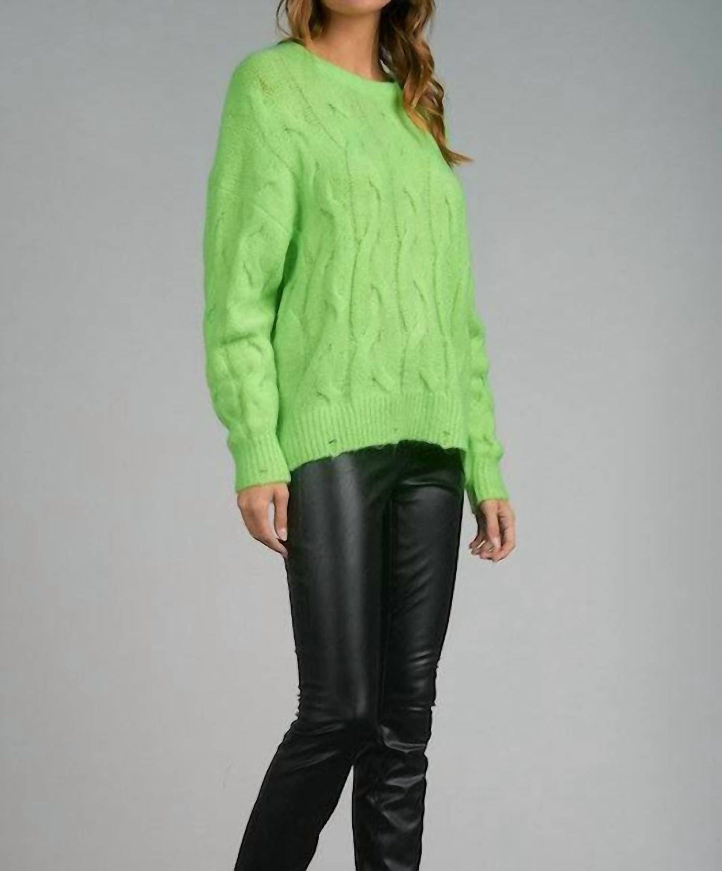 Elan - Crew Neck Cable Sweater