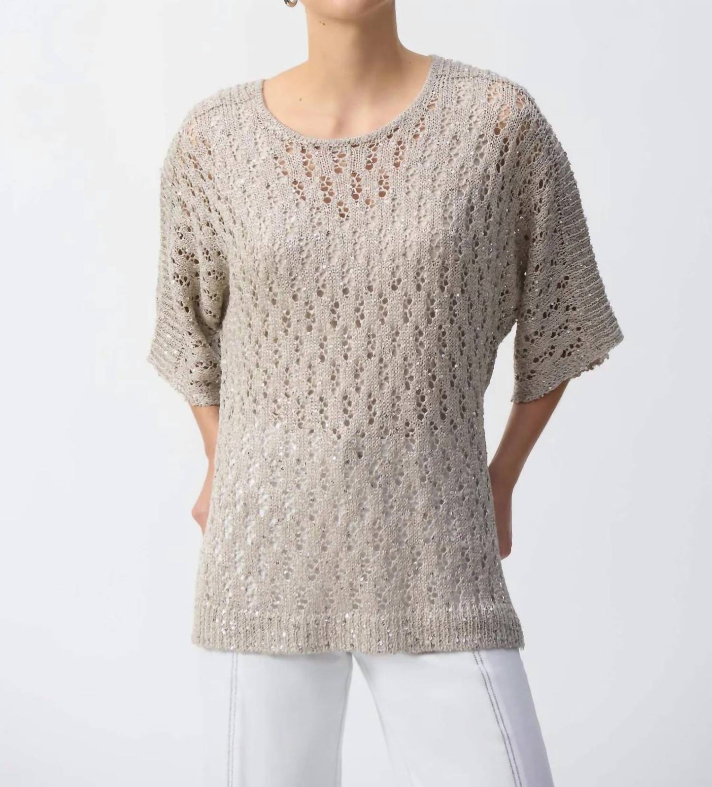Joseph Ribkoff - Sequined Dolman Sleeves Top