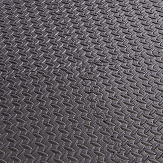 BalanceFrom Fitness 96 Sq Ft Interlocking EVA Foam Exercise Mat Tiles, Black