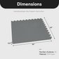 BalanceFrom Fitness 144 Sq Ft Interlocking EVA Foam Exercise Mat Tiles, Gray