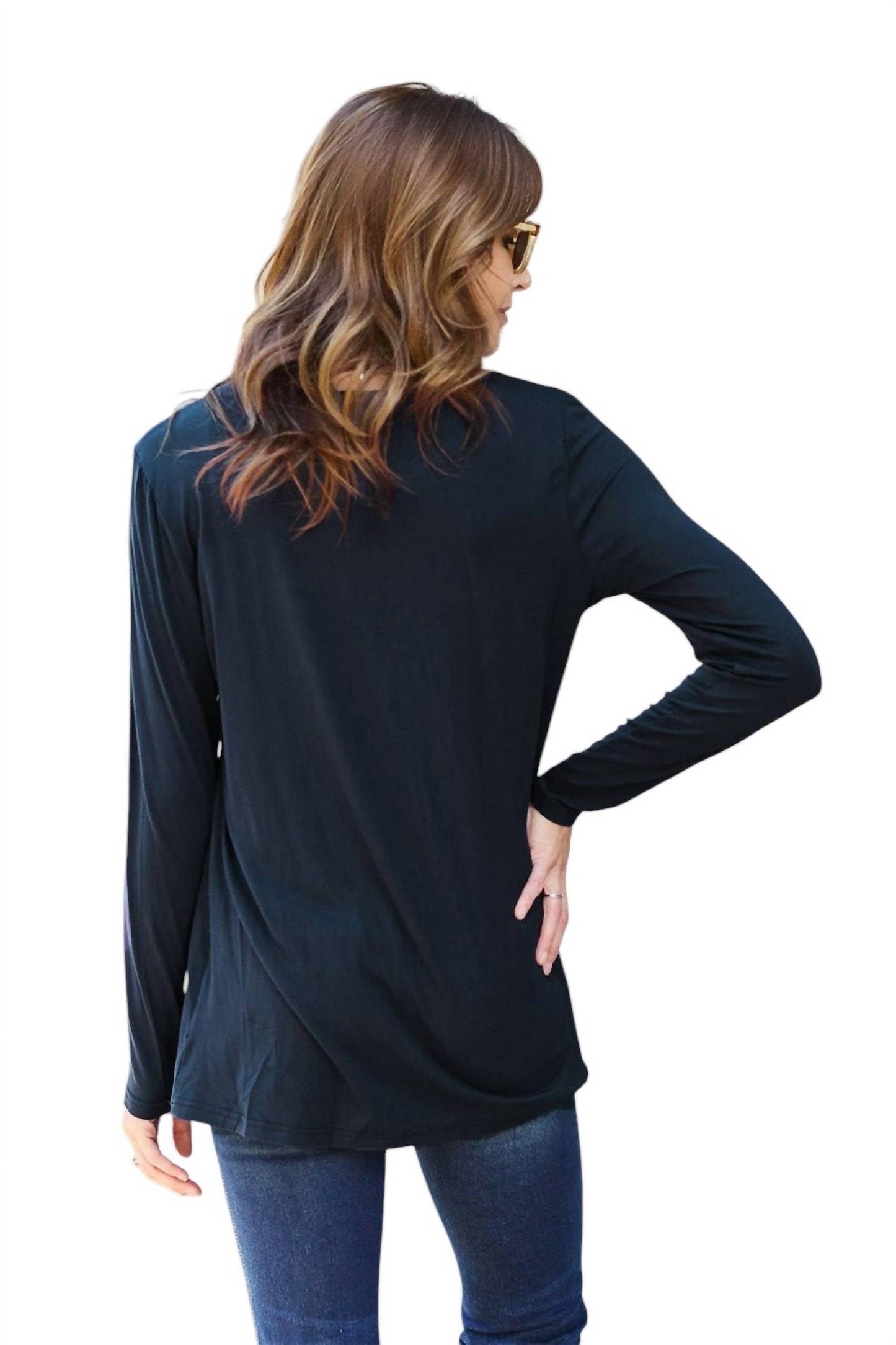 Basic Bae - Luxe Long Sleeve Top With Pockets
