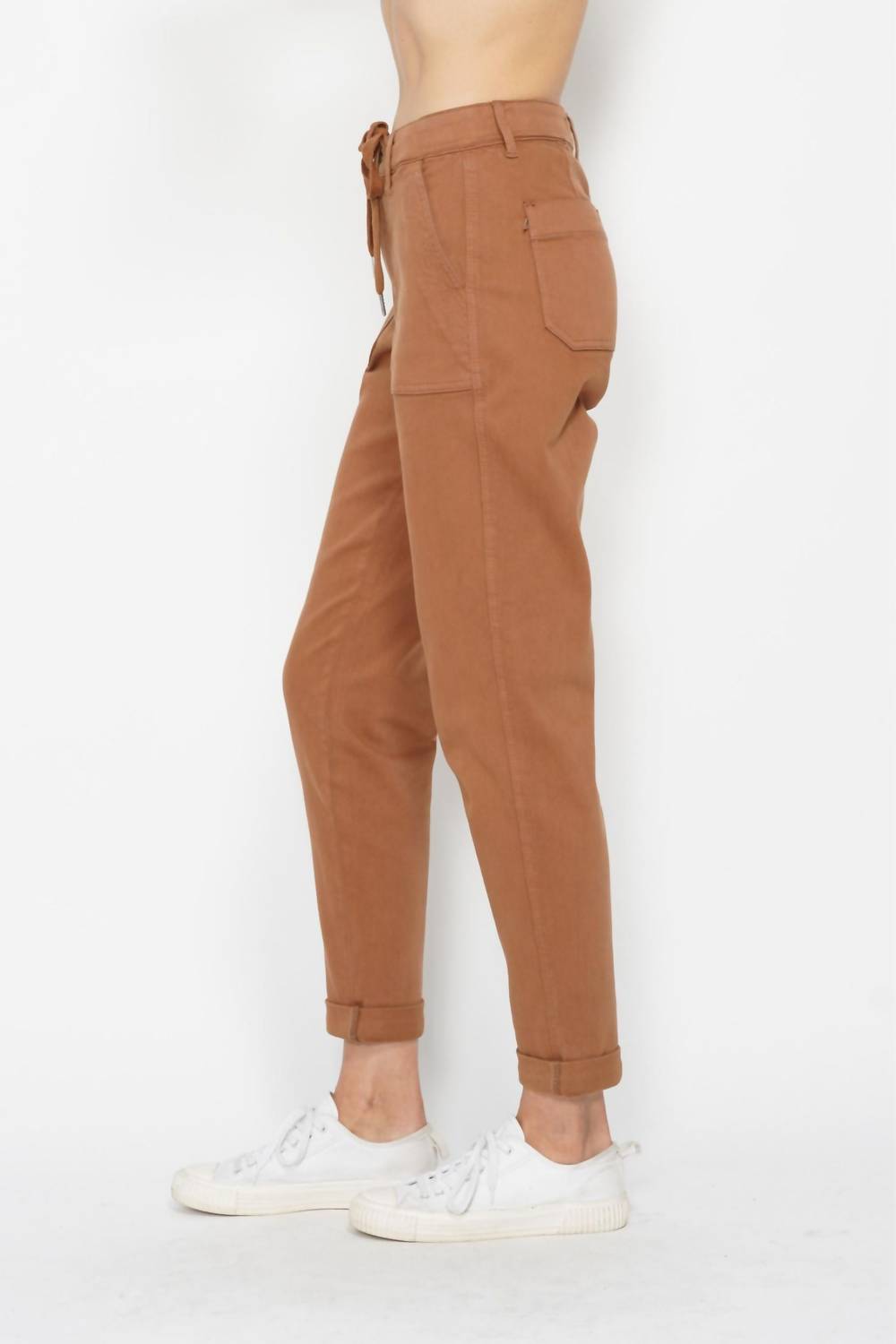 Judy Blue - High Waist Dyed Cuffed Jogger Pants