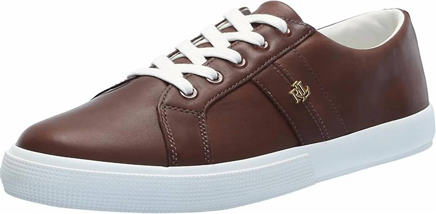 Ralph Lauren - Women's Janson Ii Burnished Leather Sneakers