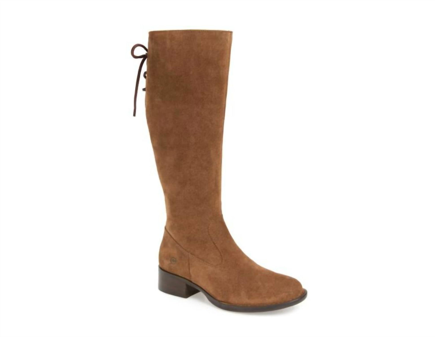 Born - Women's Cotto Back Lace Up Suede Leather Knee High WIDE CALF Riding Boots