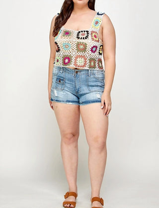 Sweet Generis - Crochet Crop Tank Top