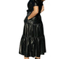 Elan - Faux Leather Tiered Dress