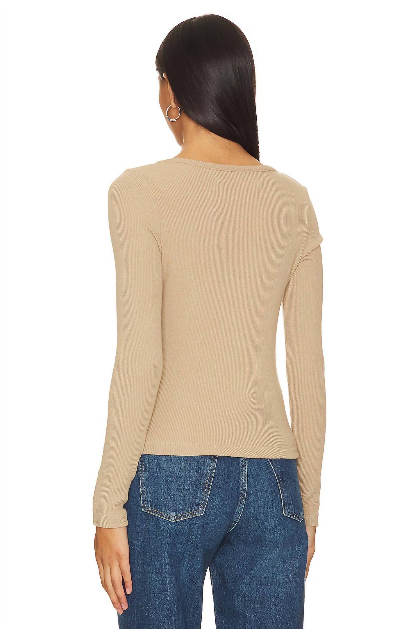 Enza Costa - KNIT V NECK TOP