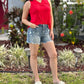 Judy Blue - High Waist Star Print Cut Off Shorts