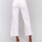 Charlie B - Wide Leg Twill Pants With Raw Edge